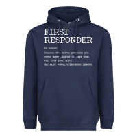 Navy first responder  definition design Heavyweight Hoodie - linhVisuals