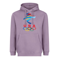 Lavender USA OLYMPIC RINGS Heavyweight Hoodie - linhVisuals