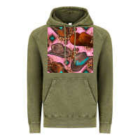 Vintage Olive western cowboy hat seamless pattern Vintage Hoodie - BundleAndBundleShop