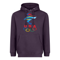 Plum USA OLYMPIC RINGS Heavyweight Hoodie - linhVisuals