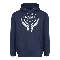 Navy fragile express death stranding Heavyweight Hoodie - linhVisuals