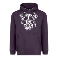 Border Collie Dog T  Shirt Border Collie With Sunglasses Cool Dog T  S Heavyweight Hoodie | Teevron
