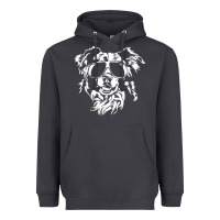 Smoke border collie dog t  shirt border collie with sunglasses cool dog t  s Heavyweight Hoodie - linhVisuals
