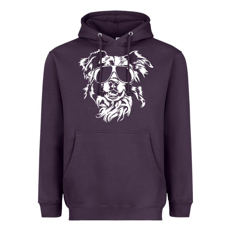 Border Collie Dog T  Shirt Border Collie With Sunglasses Cool Dog T  S Heavyweight Hoodie by linhVisuals | Teevron