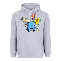 Heather Grey oswald the octopus Heavyweight Hoodie - linhVisuals