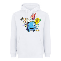 White oswald the octopus Heavyweight Hoodie - linhVisuals