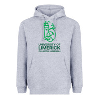 Heather Grey ul  university of limerick Heavyweight Hoodie - linhVisuals