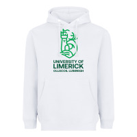 White ul  university of limerick Heavyweight Hoodie - linhVisuals