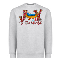 Heather Grey joy to the world Heavyweight Sweatshirt - AdoDesignShop