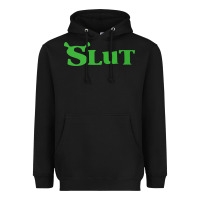 Black SHREK SLUT GREEN SHIRT Heavyweight Hoodie - linhVisuals