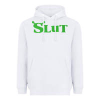 White SHREK SLUT GREEN SHIRT Heavyweight Hoodie - linhVisuals