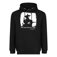 Black josey wales player film Heavyweight Hoodie - linhVisuals