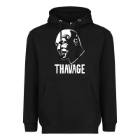 Black THAVAGE Heavyweight Hoodie - linhVisuals