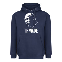Navy THAVAGE Heavyweight Hoodie - linhVisuals