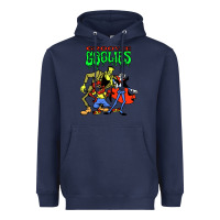 Navy groovie ghoulies Heavyweight Hoodie - linhVisuals