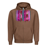 Chestnut valentine's day floral leopard brushstroke Zipper Hoodie - AdoDesignShop