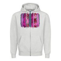 Dove Grey valentine's day floral leopard brushstroke Zipper Hoodie - AdoDesignShop