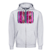 Valentine's Day Floral Leopard Brushstroke Zipper Hoodie | Teevron