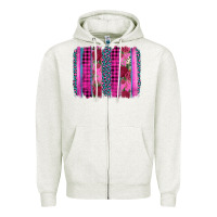 Oatmeal Heather valentine's day floral leopard brushstroke Zipper Hoodie - AdoDesignShop