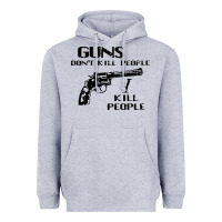 Heather Grey guns dont kill people i kill people 1996 Heavyweight Hoodie - linhVisuals