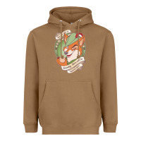 Toasted Coconut chin up   robin hood Heavyweight Hoodie - linhVisuals