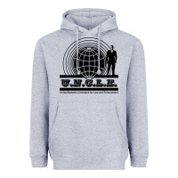 Heather Grey the man from u.n.c.l.e. Heavyweight Hoodie - linhVisuals