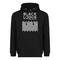 Black twin peaks inspired japanese black lodge Heavyweight Hoodie - linhVisuals