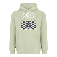 Matcha twin peaks inspired japanese black lodge Heavyweight Hoodie - linhVisuals
