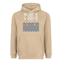 Mushroom twin peaks inspired japanese black lodge Heavyweight Hoodie - linhVisuals