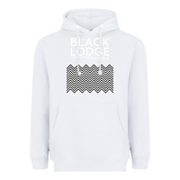 White twin peaks inspired japanese black lodge Heavyweight Hoodie - linhVisuals