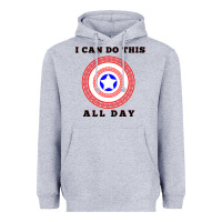 Heather Grey i can do this all day graphic mens & womens t shirt Heavyweight Hoodie - linhVisuals