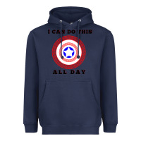 Navy i can do this all day graphic mens & womens t shirt Heavyweight Hoodie - linhVisuals