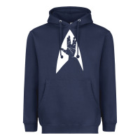 Navy live long and prosper Heavyweight Hoodie - linhVisuals