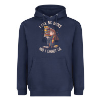 Navy i like big books Heavyweight Hoodie - linhVisuals
