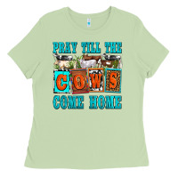 Matcha pray till the cows come home olivia Ladies Tee - OliviaCreatesArt