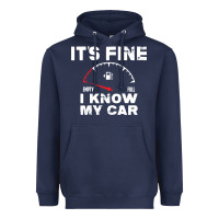 Navy Empty gas gauge it’s fine i know my car low fuel joke Heavyweight Hoodie - linhVisuals