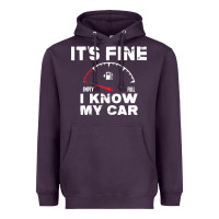 Plum Empty gas gauge it’s fine i know my car low fuel joke Heavyweight Hoodie - linhVisuals
