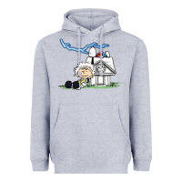 Heather Grey back to the peanuts Heavyweight Hoodie - linhVisuals