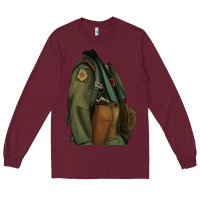 Burgundy english pointer airforce Long Sleeve Tee - RanaPortraitStore