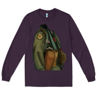 Plum english pointer airforce Long Sleeve Tee - RanaPortraitStore