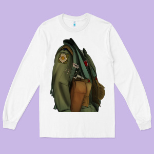 English Pointer Airforce Long Sleeve Tee Designed By Ranaportraitstore
