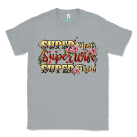 Heather Grey Super mom super wife super tired Classic Tee - CowGirlArtShop