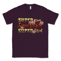Plum Super mom super wife super tired Classic Tee - CowGirlArtShop