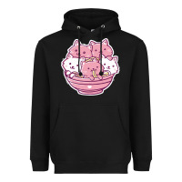 Black kawaii cat ramen   cute gift Heavyweight Hoodie - linhVisuals
