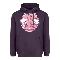 Plum kawaii cat ramen   cute gift Heavyweight Hoodie - linhVisuals