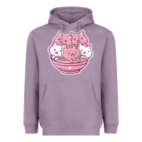Lavender kawaii cat ramen   cute gift Heavyweight Hoodie - linhVisuals
