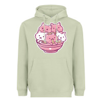 Matcha kawaii cat ramen   cute gift Heavyweight Hoodie - linhVisuals