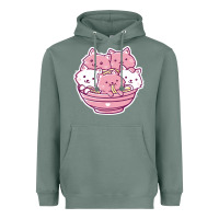Sage kawaii cat ramen   cute gift Heavyweight Hoodie - linhVisuals