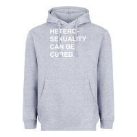 Heather Grey newheterosexuality can be cured Heavyweight Hoodie - linhVisuals