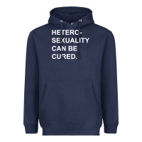 Navy newheterosexuality can be cured Heavyweight Hoodie - linhVisuals